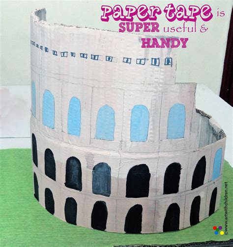 Easy Cardboard Model Of The Colosseum Learning Italian School