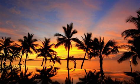 Sunset Fiji Beach Fiji