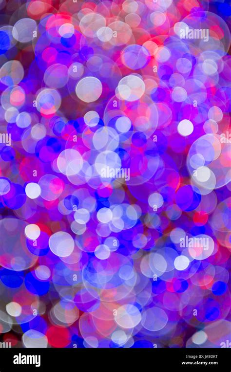 Colorful Abstract Bokeh Background In Patriotic Red White And Blue