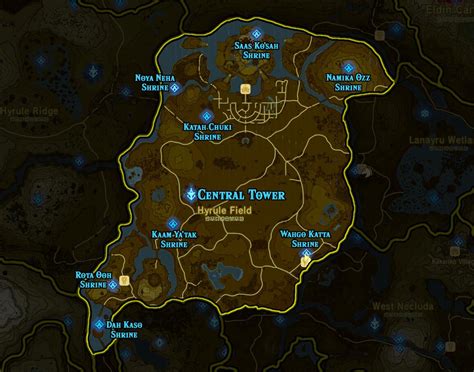 Central Hyrule Shrine Map Map Of Farmland Cave