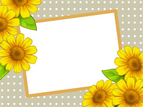 Clip Art Of Yellow Sunflowers Border Illustrations