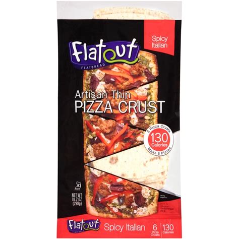 Flatout Artisan Thin Pizza Crust Spicy Italian Flatbread 102 Oz