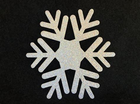 Glitter Snowflake Stickers Diamond Glitter Cardstock