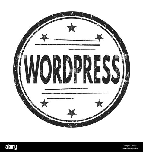 Wordpress Grunge Rubber Stamp On White Background Vector Illustration