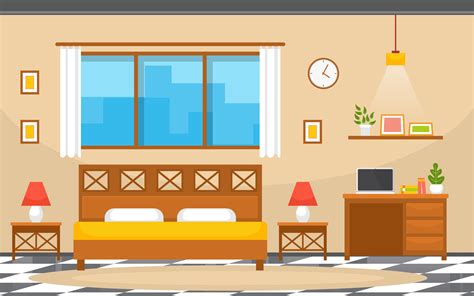 Bedroom Interior Design Illustration Templatemonster