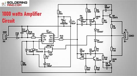 1000 Watts Amplifier With TL071 Op Soldering Mind