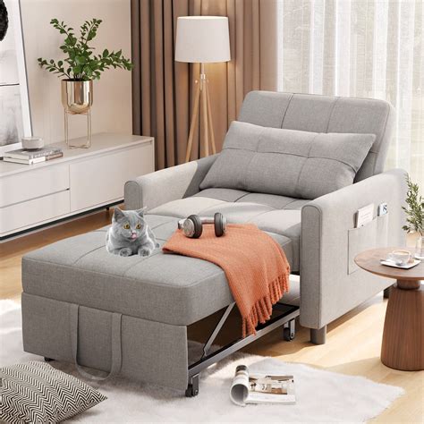 Lofka Sofa Bed Convertible Chair Bed 3 In 1 Single Couch Bed Light