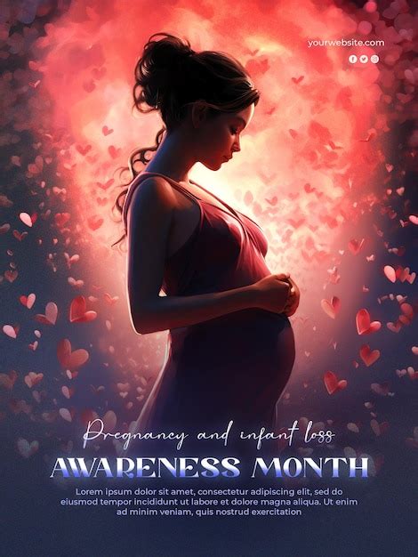 Premium Psd Pregnancy Loss Awareness Month Flyer Template