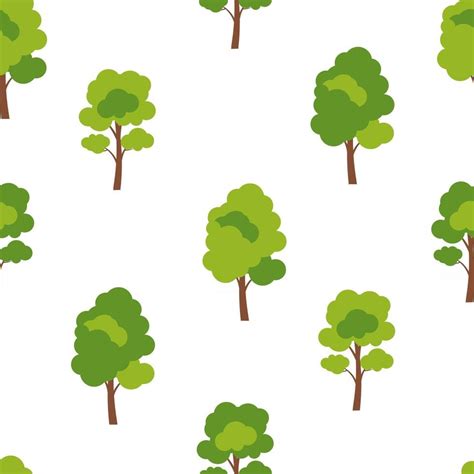 Abstract Forest Tree Seamless Pattern Background 2469958 Vector Art At