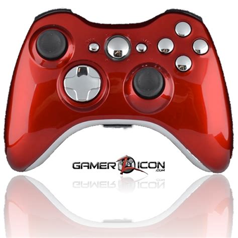 Xbox 360 Modded Controller Polished Red With Chrome Accents