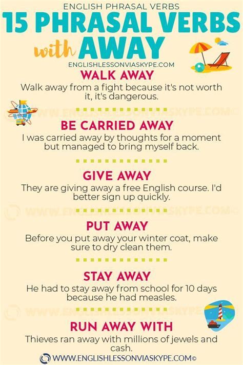 15 Phrasal Verbs With Away With Meanings And Examples Learn Phrasal