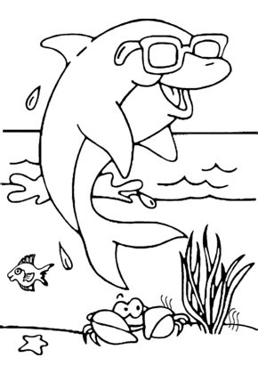 Afbeeldingsresultaat voor dolfinarium kleurplaat Dolphin coloring