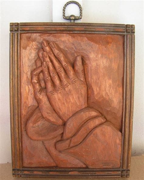 Vintage Praying Hands Wall Art Religious Folk Art Hand