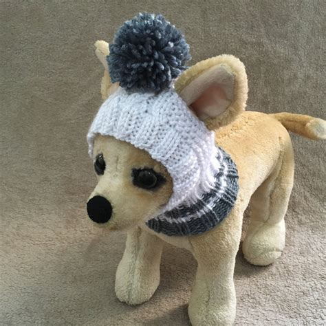 Pet Clothes Apparel Winter Outfit Crochet Dog Hat For Small Etsy
