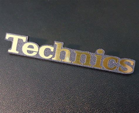 Technics Logo Emblem Badge Gold Color Brushed 3m Adhesive 61 X Etsy