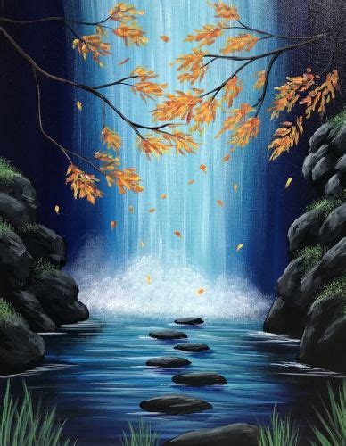 Autumn Falls Iii Zen Painting Nature Art Painting Painting Art Projects