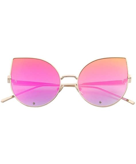 Women Rose Gold Cat Eye Sunglasses Pink Mirorred Lens S8026 Red Cx12ijcdw9x Cat Eye