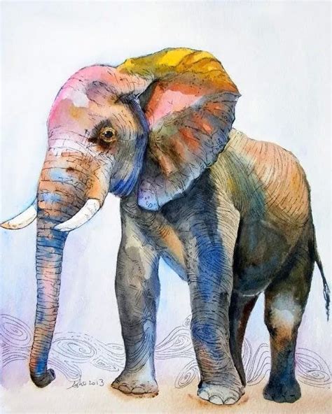 Pin By Francesca On I Love It Watercolor Elephant Elephant Art