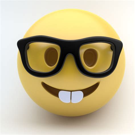3d Asset Emoji Nerd Cgtrader