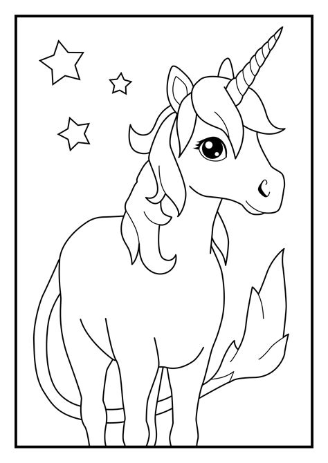 Einhorn zum ausmalen und ausdrucken