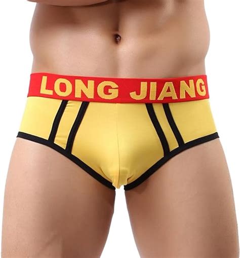 Long Jiang Letters Briefs Leyorie Sexy Mens Hollow Underwear Bulge