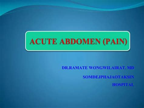 Ppt Acute Abdomen Pain Powerpoint Presentation Free Download Id