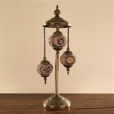 Turkish Floor Lamp 3 Large Globes Turkish Moroccan Style Mosaic