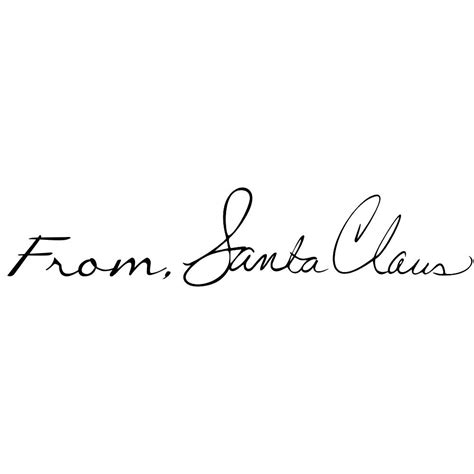Santa Claus Signature Clipart