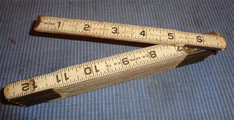 Vintage Lufkin Folding Tape Measure 6 Ft Engineers Rule No 460 Item C