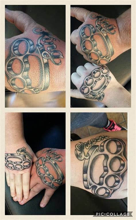Brass Knuckles Tattoo On Hand