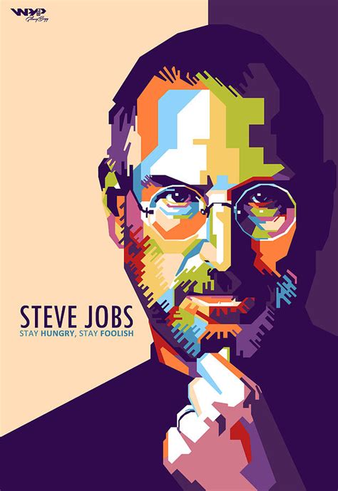 Steve Jobs In Wpap Digital Art By Gilang Bogy
