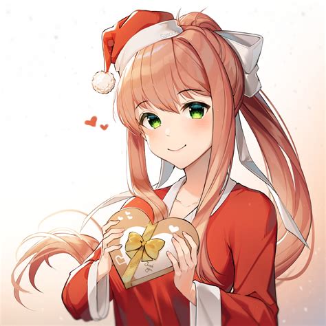 Monika In Christmas Outfit By Sasouraaaa On X R Ddlc