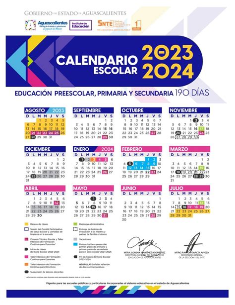 Calendario Del Ciclo Escolar 2023 A 2024 Image To U