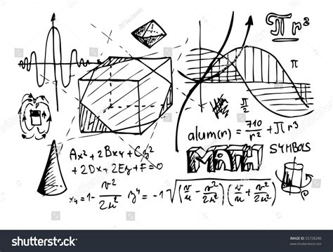Hand Draw Math Symbols Stock Vector Illustration Shutterstock