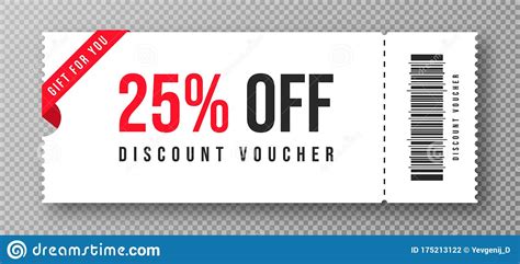 Discount Voucher T Coupon Template With Ruffle Edges