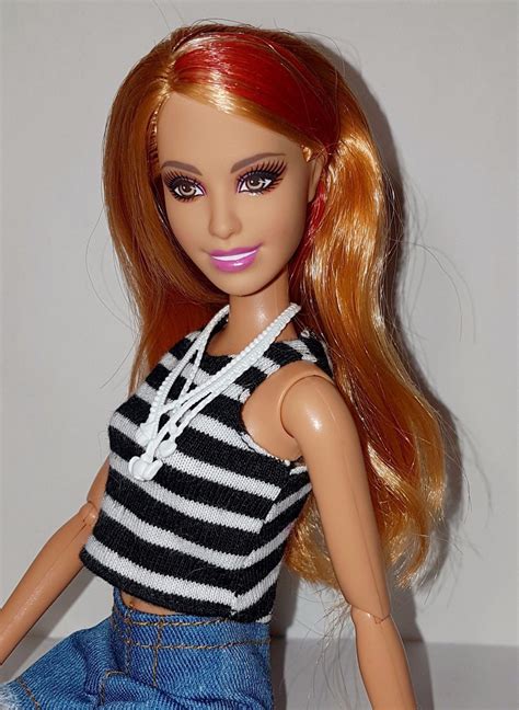 Mattel Barbie Doll Customized Model Orange Red Hair Jointed Articulated Ooak Ebay Mattel