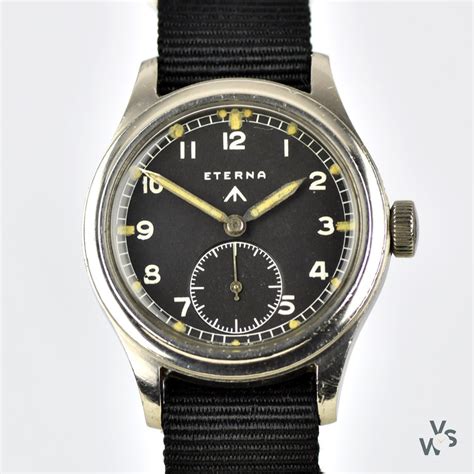 Rare Eterna Dirty Dozen British Army Issued Ww2 Wristwatch C