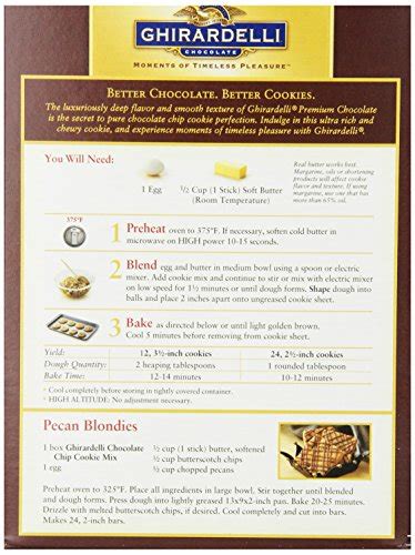 Ghirardelli Chocolate Chip Cookie Mix 20 Ounce Boxes