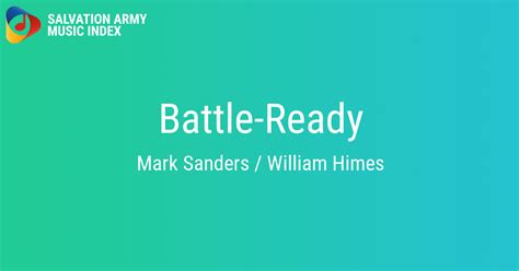 Battle Ready Salvation Army Music Index