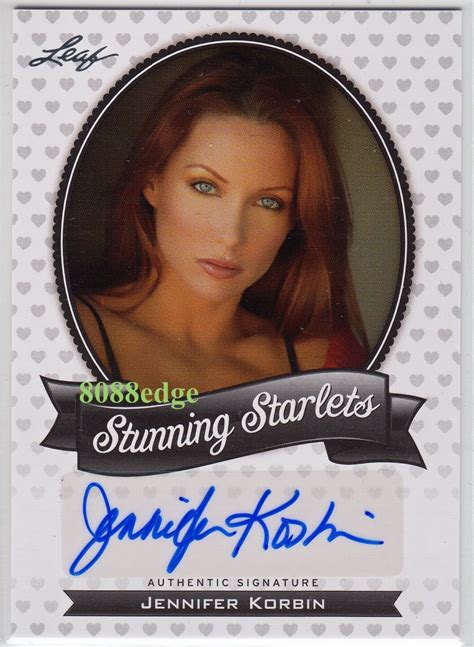 Pop Century Stunning Starlet Autograph Auto Jennifer Korbin Hbo Lingerie Ebay
