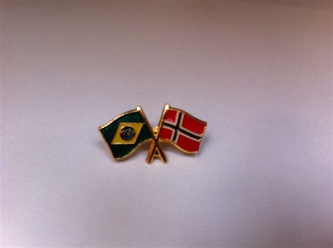 Pins Da Bandeira Do Brasil X Noruega Mercadolivre