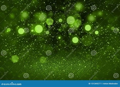 Green Fantastic Bright Glitter Lights Defocused Bokeh Abstract