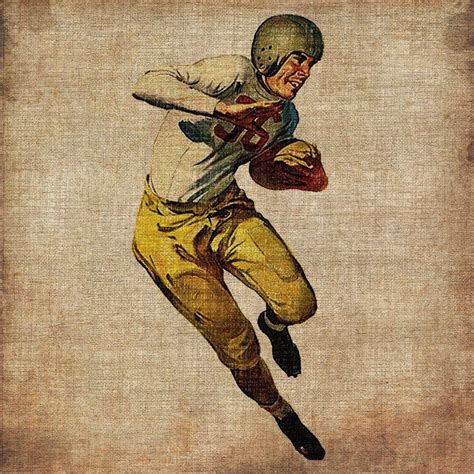 Vintage Football Carry Vintage Football Vintage Sports Painting Prints