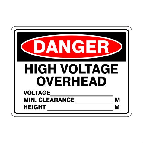 High Voltage Overhead Detailed Buy Now Discount Safety Signs Australia