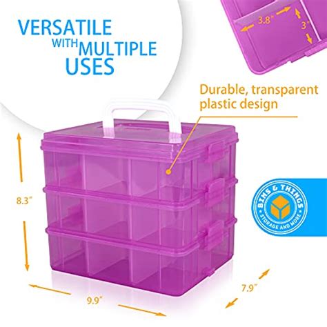 Bins And Things Stackable Toys Organizer Storage Case Compatible With Lol