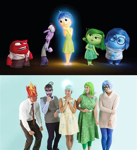 How To Make Inside Out Characters For An Epic Group Halloween Costume Via Brit Co Cute Group