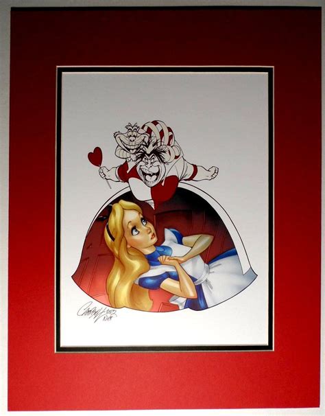 J Scott Campbell Disney Alice In Wonderland Matted Fine Art Print