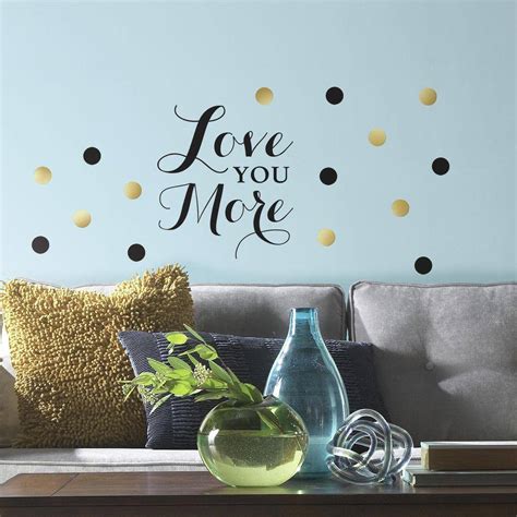 Roommates 5 In X 115 In Love You More Quote 64 Piece Peel And Stick