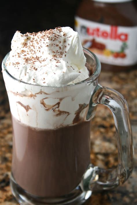 Nutella Hot Chocolate With Homemade Whipped Cream