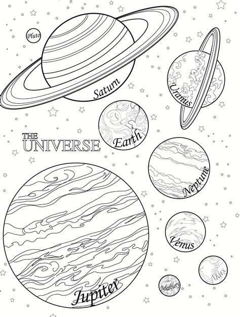 Printable Planets To Color Printable World Holiday